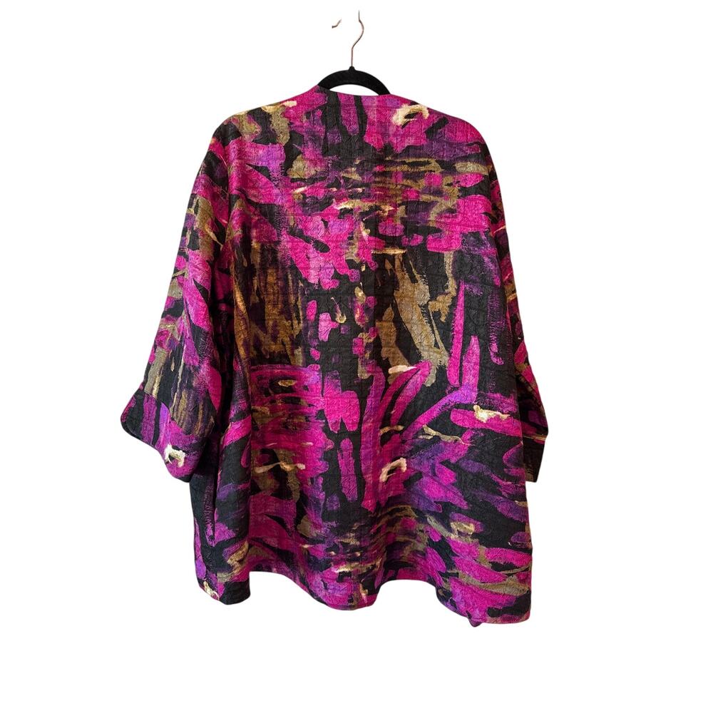 Joseph Ribkoff Abstract Print Trapeze Jacket, 20 - Picture 3 of 8